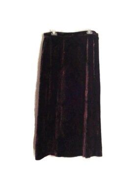 Oscar By Oscar De La Renta 14W Maxi Skirt Paisley Velvet Silk Blend
